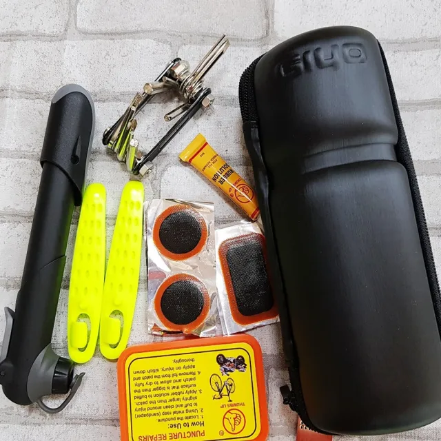 【May Shop】兩色組 GIYO黑色 筒狀自行車維修用具罐(包含內置工具)