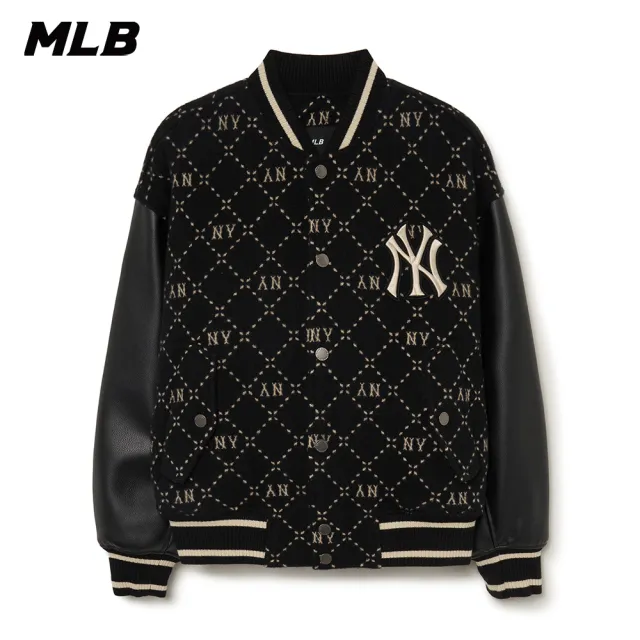【MLB】飛行夾克外套 棒球外套 MONOGRAM系列 紐約洋基隊(3AJPM0634-50BKS)
