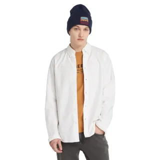 【Timberland】男款白色長袖襯衫外套(A2AHZA94)