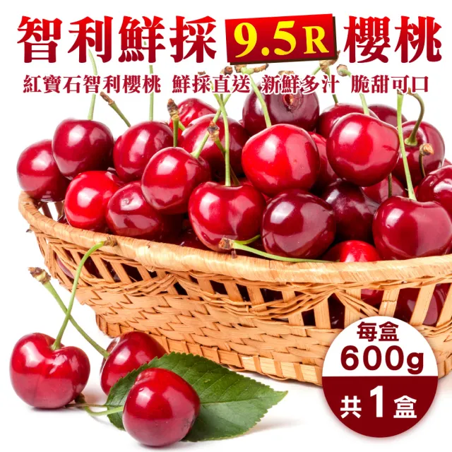 【WANG 蔬果】智利櫻桃XJ/9.5R 600gx1盒(600g/盒_禮盒組)