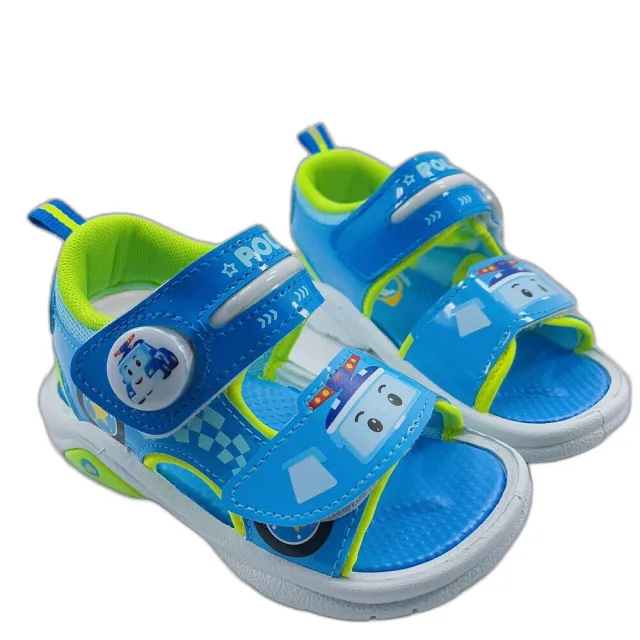 【樂樂童鞋】台灣製波力救援小隊電燈涼鞋-羅尹 另有兩色可選(台灣製)