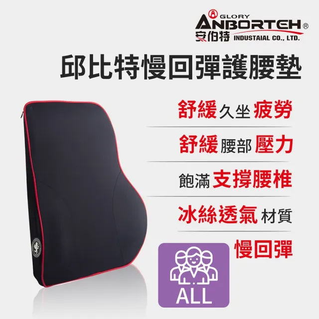 【ANBORTEH 安伯特】邱比特慢回彈護腰墊(車用護腰墊 車用靠墊 車用腰枕 車用靠腰墊 汽車靠墊 車用腰枕)