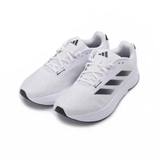 【adidas 愛迪達】DURAMO SL 輕量透氣跑鞋 白黑 男鞋 IE7262