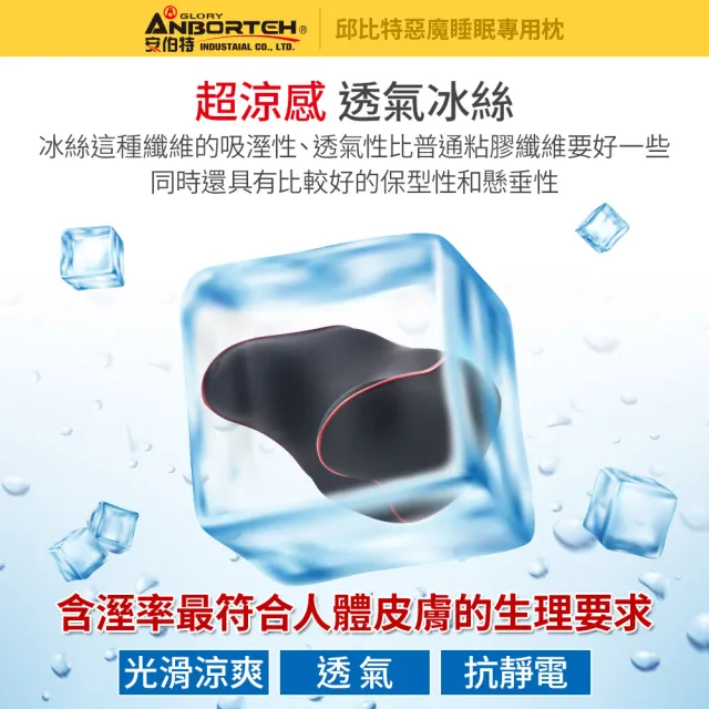 【ANBORTEH 安伯特】邱比特惡魔睡眠專用枕-快(車用頭枕 靠枕 頭頸枕 汽車頸枕 車用頭靠枕 U型枕)