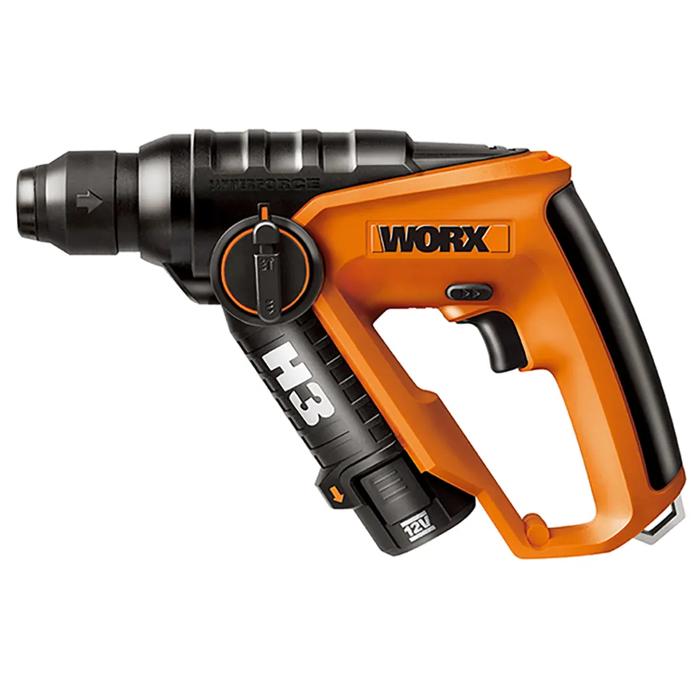 【WORX 威克士】12V 鋰電三用電錘 雙電池(WX382.10)