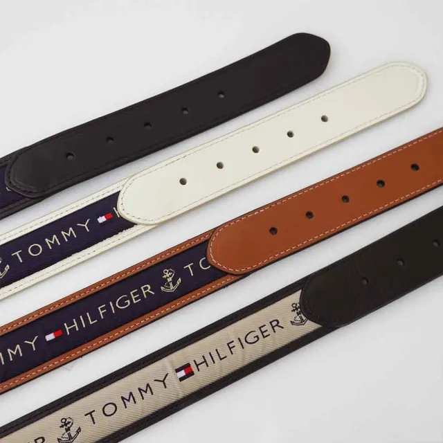 【Tommy Hilfiger】男用 刺繡滿版文字/素面雙色 皮帶 腰帶 經典款 現貨 正品 美國代購(平輸品)