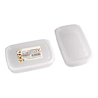 【NAKAYA】日本製長形透明收納/食物保鮮盒2入組(450ML)
