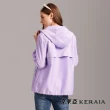 【KERAIA 克萊亞】棉花糖紫芋羅紋連帽休閒外套