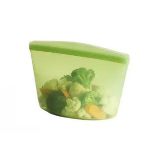 【美國Stasher】白金矽膠密封袋/食物袋-綠(碗形M)
