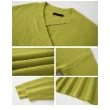【MsMore】連身裙時尚慵懶網長袖針織氣質顯白寬鬆長版洋裝#119465(米白/黑/粉/綠)