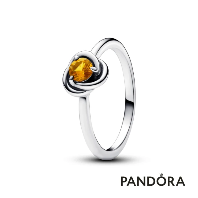 Pandora官方直營 蜜糖黃永恆之圓戒指