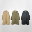 【MOSS CLUB】雙領造型長版飛行間棉長袖外套(黑 綠 咖/魅力商品)