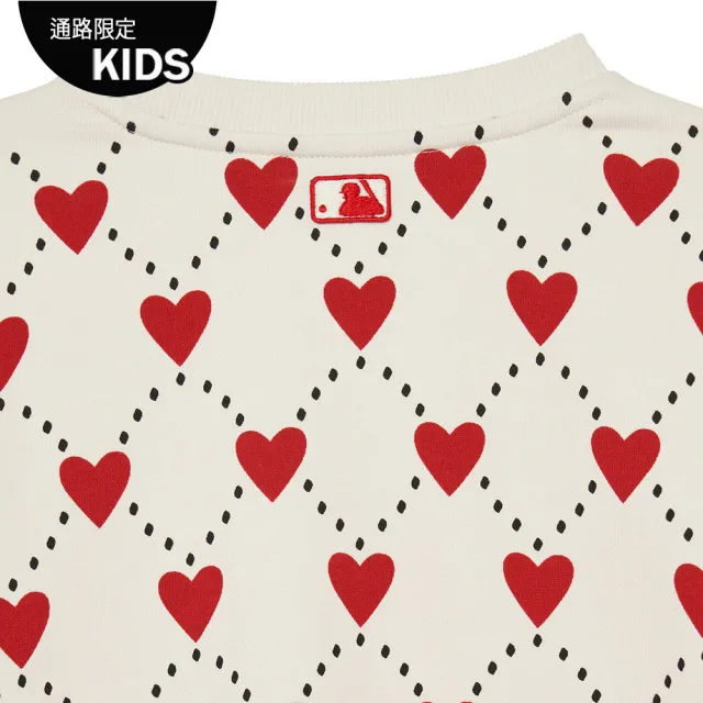 【MLB】童裝 大學T Heart系列 克里夫蘭守護者隊(7FMTH0334-45CRS)