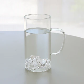 【Just Home】觀山耐熱玻璃馬克杯320ml(杯 玻璃杯 耐熱玻璃)