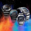 【CASIO 卡西歐】G-SHOCK 40週年 彩虹 絢麗色彩 金屬方形電子錶(GMW-B5000BPC-1)