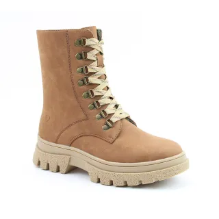 【heavenlyfeet】英國舒適休閒女鞋 綁帶8孔厚底中筒靴-Driscoll(棕色)