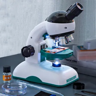【LGS 熱購品】教學級 1200倍 顯微鏡 57件豪華套組(放大鏡/顯微鏡/生物顯微鏡)