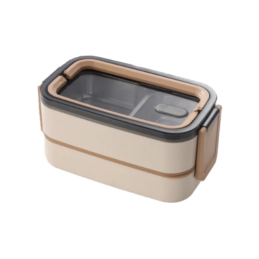 【瑞典廚房】雙層 可微波便當盒 316不鏽鋼 餐盒 保鮮盒 餐廚用品(食品級不鏽鋼/手提攜便/兩色)