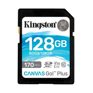 【Kingston 金士頓】Canvas GO Plus SDXC 128G 記憶卡(SDG3/128GB)