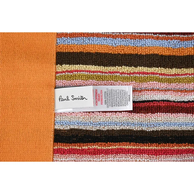 【Paul Smith】標誌條紋棉質沙灘浴巾毛巾(大/橘x多色)