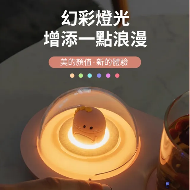【向陽】萌寵智能恆溫數位顯示暖杯墊 精油香氛機 55℃/65℃/75℃ 重力感應保溫加熱杯墊