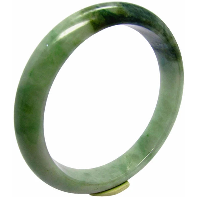 小樂珠寶 翡翠手鐲藍水抹綠天然A貨(手圍17.3號 內徑54.5mm V610)