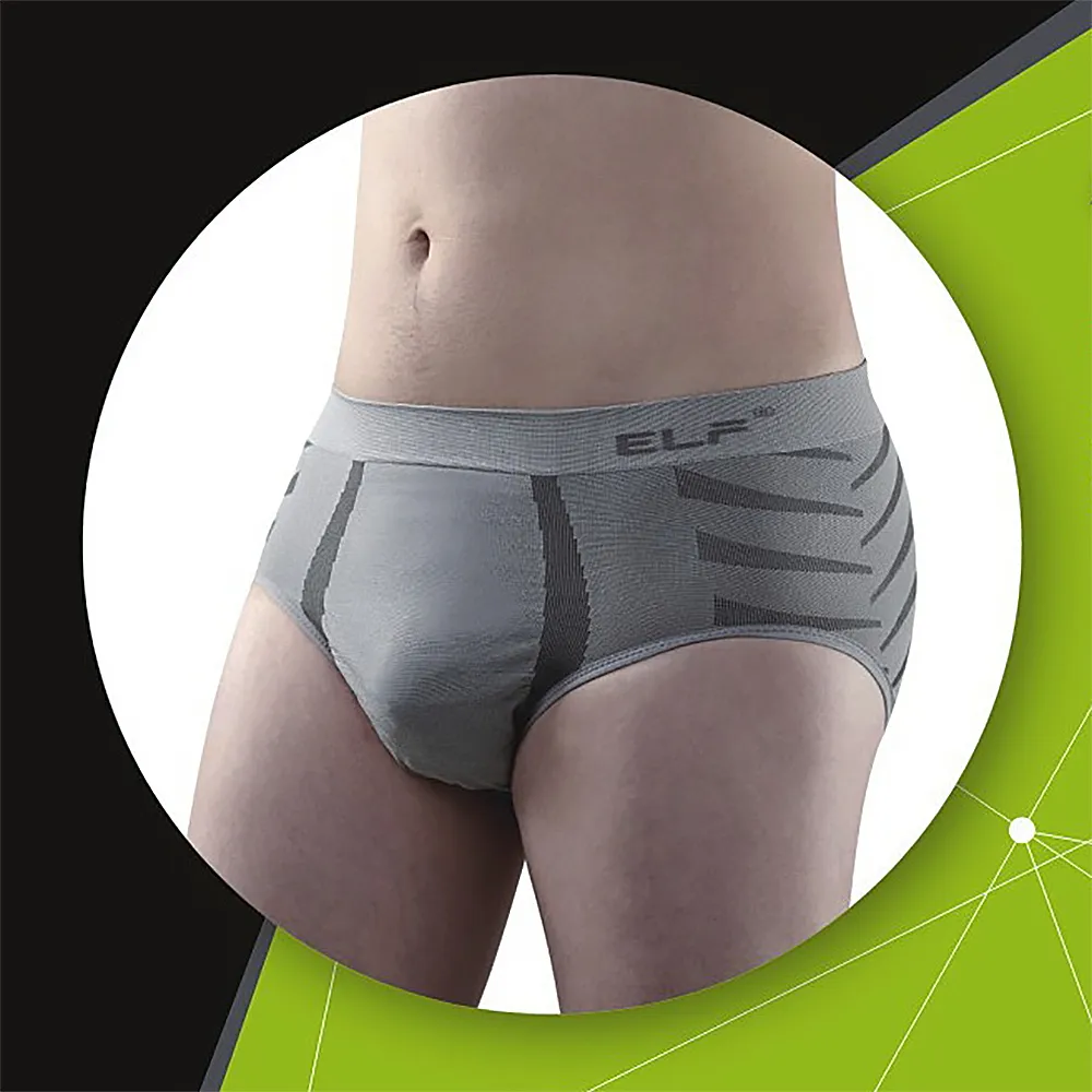 【三合豐 ELF】男性竹炭+銀纖維機能美型三角平口內褲(MIT 灰色)