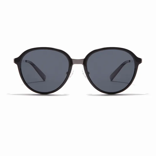 【CARIN】橢圓框韓系 偏光太陽眼鏡 NewJeans代言(黑-槍灰#RONAD B C1)