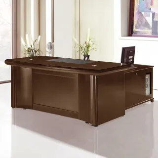 【BODEN】柯尼5.9尺L型主管辦公桌組合(辦公桌+側邊收納長櫃+活動置物櫃)