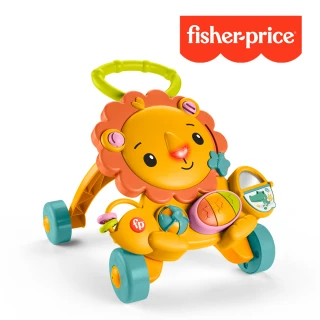 【Fisher price 費雪】兩用獅子聲光踏步車/學步車(橘色)