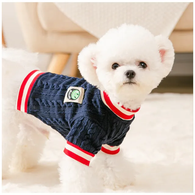 【寵物愛家】秋冬款短袖寵物貓狗舒適編織寵物衣2件組(寵物服飾)
