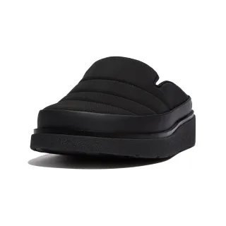 【FitFlop】GEN-FF WATER-RESISTANT FABRIC/LEATHER MULES防水造型木屐鞋/穆勒鞋-女(靓黑色)