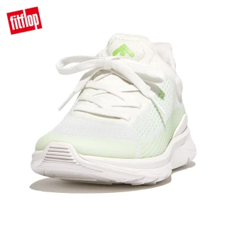 【FitFlop】VITAMIN FFX GLOW-IN-THE-DARK KNIT SPORTS SNEAKERS運動風螢光色繫帶休閒鞋-女(都會白)