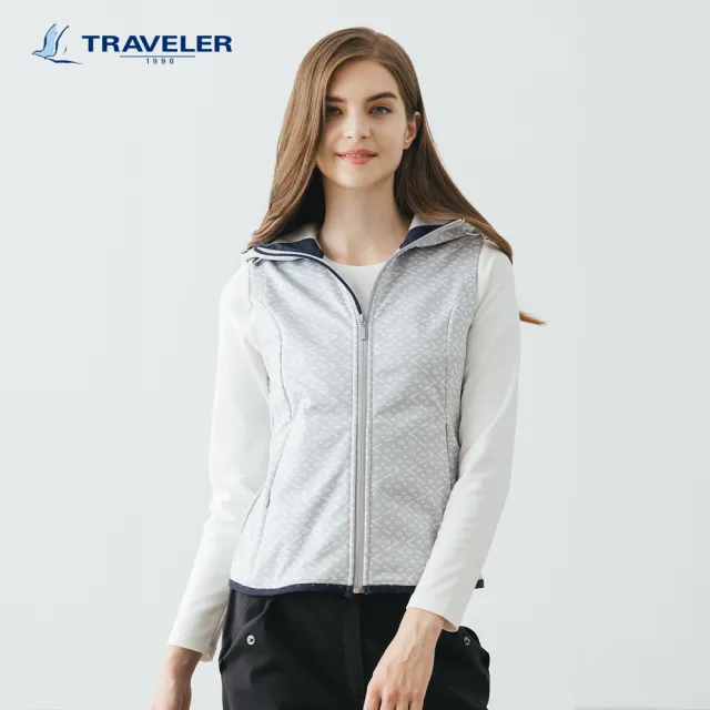 【TRAVELER 旅行者】女款Soft Shell防風撥水保暖背心＿232TR302(Soft Shell／防風／撥水／保暖背心)