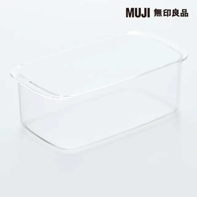 【MUJI 無印良品】可微波密閉式保存容器_深型.中 約寬12×深20×高8cm 容量約950ml