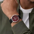 【FOSSIL】Neutra 醇厚雅仕三眼手錶黑色皮革錶帶(FS6016)