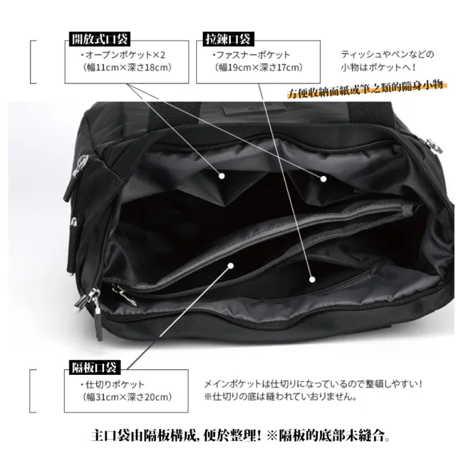 【Sayaka 紗彌佳】肩背包 手提包 日本大容量輕量 防潑水寬口肩背包手提包(背帶可拆可調斜背包 托特包)