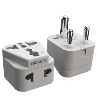 【NICELINK 耐司林克】區域型 旅行轉接頭 雙插座款 單入裝(擴充座/適用印度/尼泊爾/WAD-10)