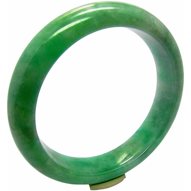 小樂珠寶 翡翠手鐲辣金絲陽綠天然A貨玉鐲(手圍18.8號 內徑59.1mm V669)