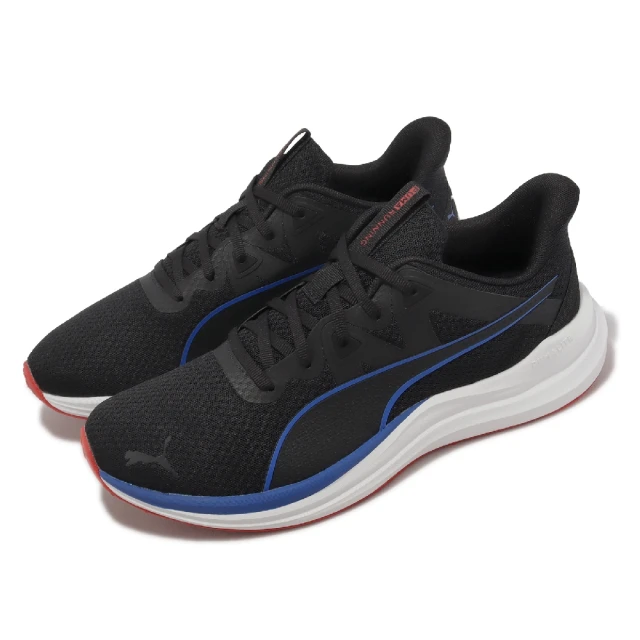 PUMA 慢跑鞋 Reflect Lite 男鞋 黑 藍 緩衝 基本款 運動鞋(378768-09)