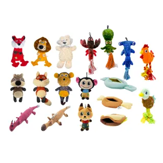 【Phoenix 菲尼斯】耐咬發聲寵物狗玩具(任選2入 狗玩具)