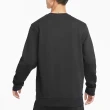 【NIKE 耐吉】大學T NSW Sweatshirts 黑 白 基本款 男款 小勾 長袖 長T 內抓絨(623459-010)