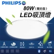 【Philips 飛利浦】靜欣 80W素面簡約版 遙控調光吸頂燈(7~12坪 遙控 壁切)
