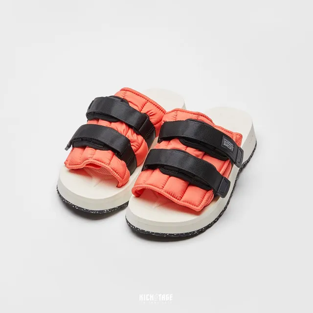 【SUICOKE】MOTO-PUFFab - Red/ivory 紅象牙白 魔鬼氈 鋸齒 拖鞋 SK23056PFABRI