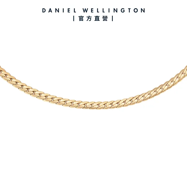 【Daniel Wellington】DW Elan Flat Chain 疊戴系列蛇骨項鍊(三色任選)