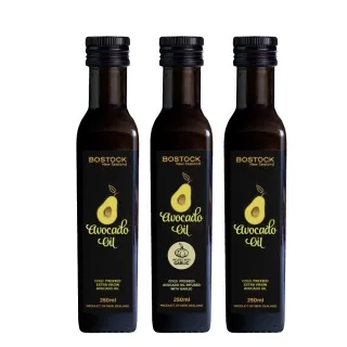 【壽滿趣- Bostock】紐西蘭頂級冷壓初榨酪梨油x2+蒜香風味酪梨油x1(250ml x3)