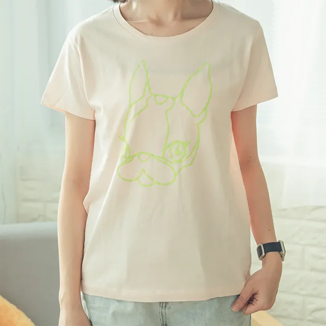 【CRYSTAL BALL 狗頭包】HIPPIE T-shirt-粉(狗頭包)