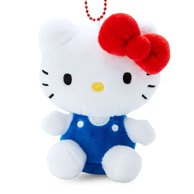 【SANRIO 三麗鷗】經典坐姿造型絨毛玩偶吊飾 Hello Kitty