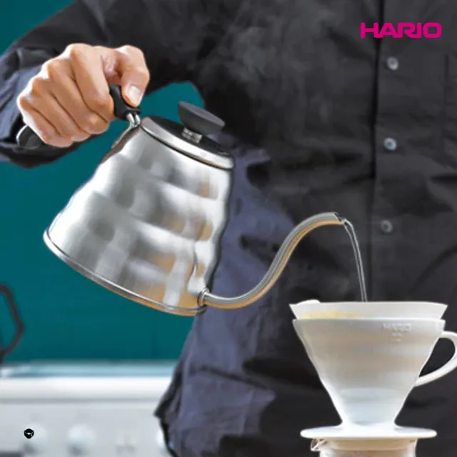【HARIO】HARIO 迷你雲朵不鏽鋼細口壺-霧銀 500ml(雲朵壺 咖啡細口壺 不鏽鋼壺)