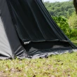 【Outdoorbase】黑帳篷 彩繪天空2E帳篷 挑高拱型雙透氣窗(一房一廳隧道帳 4-6人帳 黑帳篷)